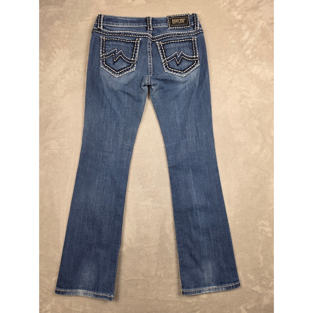 Miss Me Denim Brand Sunny Bootcut Jeans Women 30x31 Blue Thick Stitch Y2K Boho